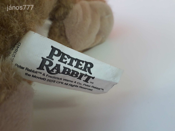 Eredeti Peter Rabbit Nyúl Péter mese szereplő plüss kabala 35 cm-es plüssfigura EXTRA