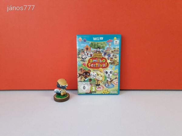 Eredeti Nintendo Wii U Animal Crossing Amiibo Festival konzol játék + kiegészítő !!