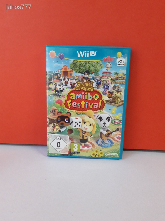 Eredeti Nintendo Wii U Animal Crossing Amiibo Festival konzol játék + kiegészítő !!