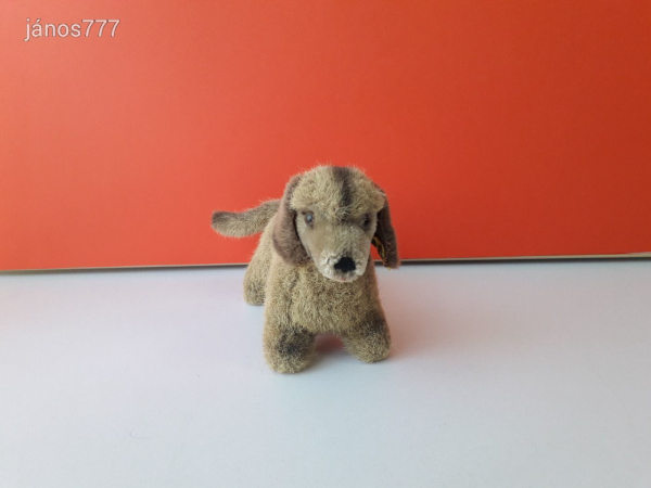 Eredeti STEIFF Kutya DRÓTSZŐRŰ TACSKÓ plüss kutyus kabala figura !!! EXTRA !!