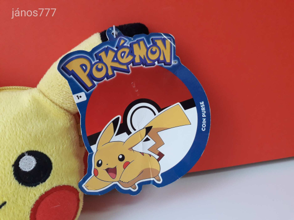 Eredeti POKÉMON PIKACHU plüss PÉNZTÁRCA Pokemon figura EXTRA