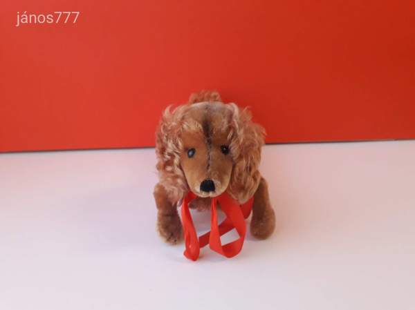 Eredeti STEIFF kutya plüss TACSKÓ 35 cm antik STEIFF Dachshund Dog WALDI kabala figura !! EXTRA !!