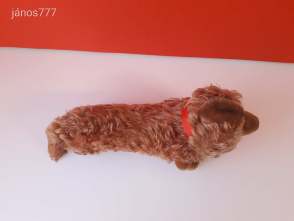 Eredeti STEIFF kutya plüss TACSKÓ 35 cm antik STEIFF Dachshund Dog WALDI kabala figura !! EXTRA !!