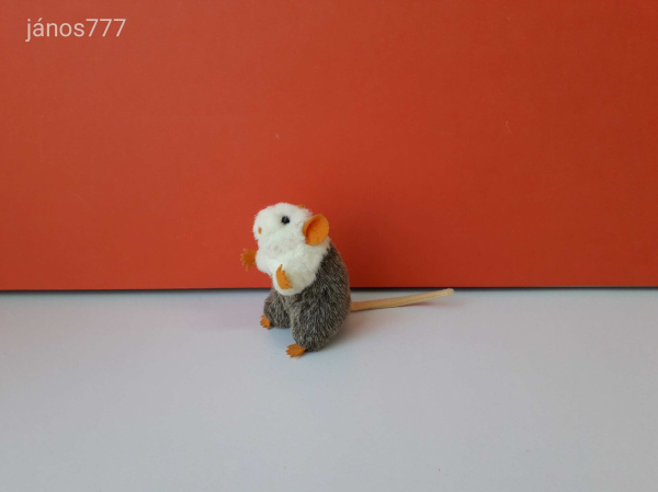 EGÉR plüss rágcsáló kabala figura 10 cm-es plüssfigura EXTRA !! ÉLETHŰ !!