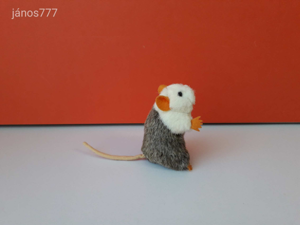 EGÉR plüss rágcsáló kabala figura 10 cm-es plüssfigura EXTRA !! ÉLETHŰ !!