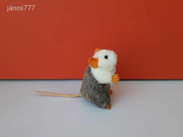 EGÉR plüss rágcsáló kabala figura 10 cm-es plüssfigura EXTRA !! ÉLETHŰ !!