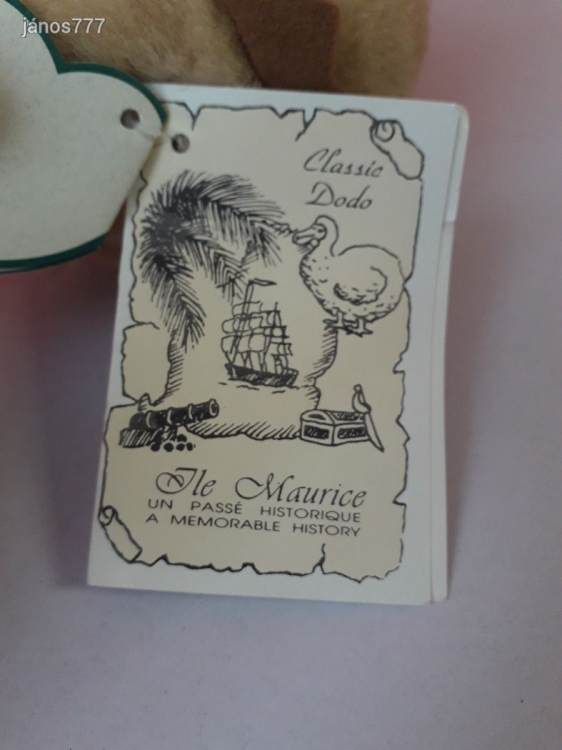 Eredeti MAURITIUS DODÓ madár plüss Dodo kabala figura ! EXTRA ! ÉLETHŰ !!!