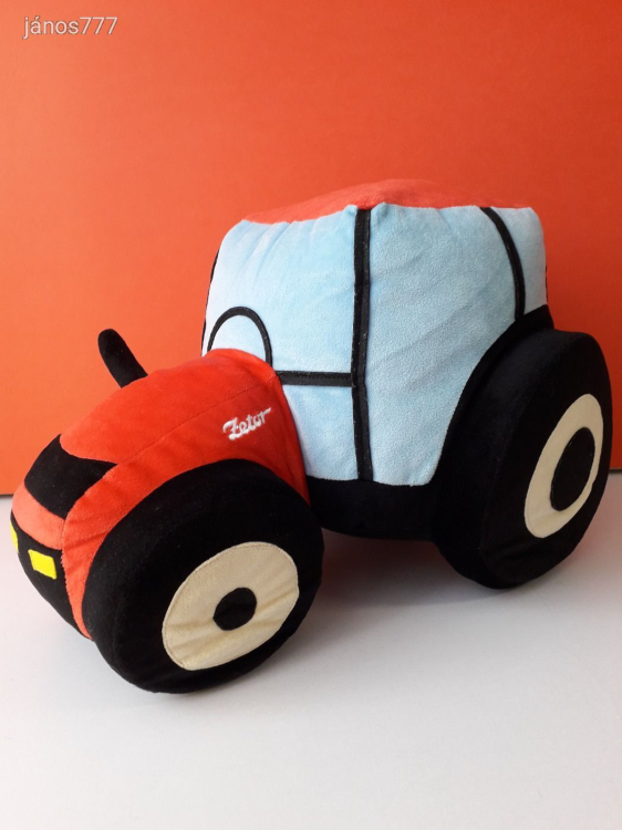 Eredeti ZETOR plüss TRAKTOR munkagép Nagy 37 cm-es kabala figura !! EXTRA !!