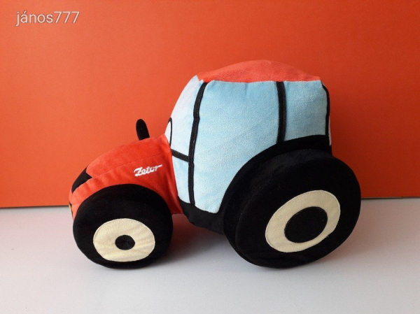 Eredeti ZETOR plüss TRAKTOR munkagép Nagy 37 cm-es kabala figura !! EXTRA !!