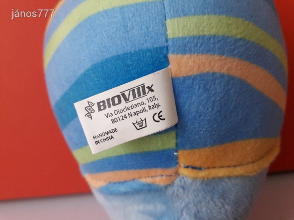 Eredeti OTTAVIO BIOVIIIx Nápoly Gyógyszergyártó vállalat plüss kabala figura !! 37 cm-es !! EXTRA !!