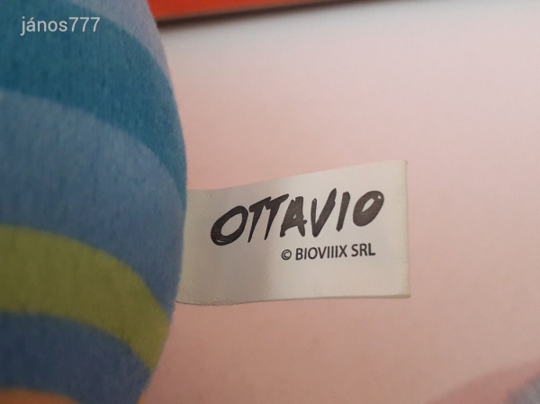 Eredeti OTTAVIO BIOVIIIx Nápoly Gyógyszergyártó vállalat plüss kabala figura !! 37 cm-es !! EXTRA !!