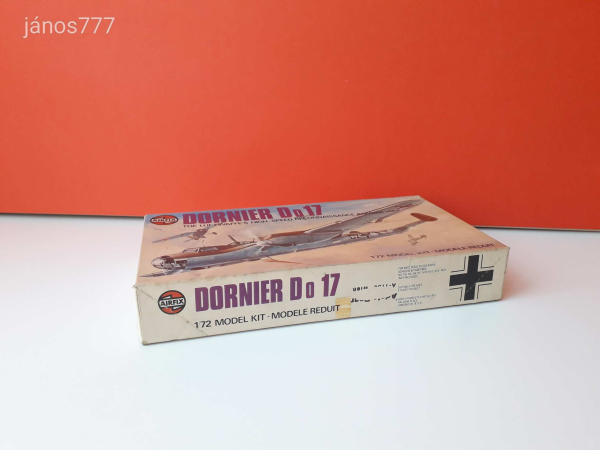 Eredeti Airfix Dornier Do 17 Luftwaffe bombázó repülőgép makett modell 1:72 ! AIRFIX 4014