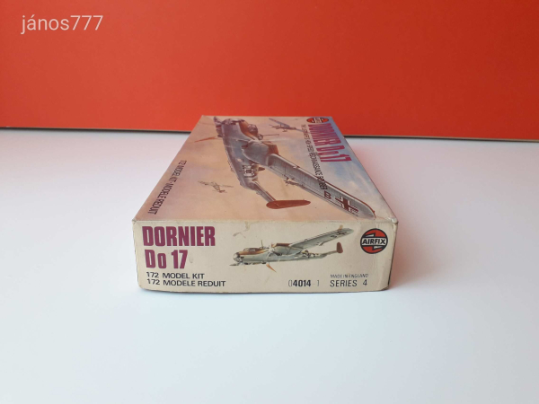 Eredeti Airfix Dornier Do 17 Luftwaffe bombázó repülőgép makett modell 1:72 ! AIRFIX 4014