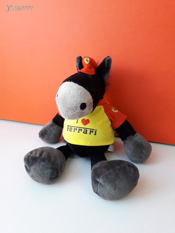Eredeti NICI FERRARI LÓ plüss kabala figura ! 40 cm-es NICI Sports plüssfigura !!! EXTRA !!!