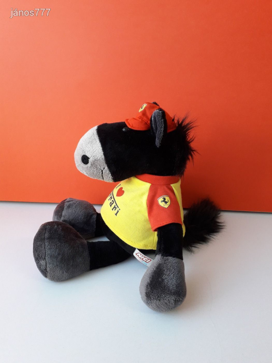 Eredeti NICI FERRARI LÓ plüss kabala figura ! 40 cm-es NICI Sports plüssfigura !!! EXTRA !!!