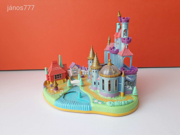 Bluebird 1997 Polly Pocket Disney Beauty and the Beast Szépség és a Szörnyeteg kastéy ház !!
