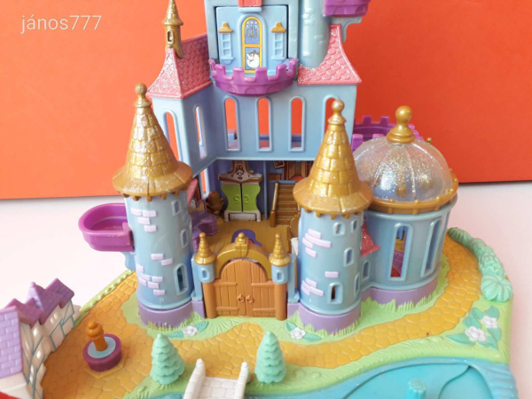Bluebird 1997 Polly Pocket Disney Beauty and the Beast Szépség és a Szörnyeteg kastéy ház !!