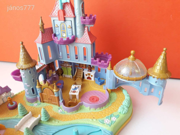 Bluebird 1997 Polly Pocket Disney Beauty and the Beast Szépség és a Szörnyeteg kastéy ház !!