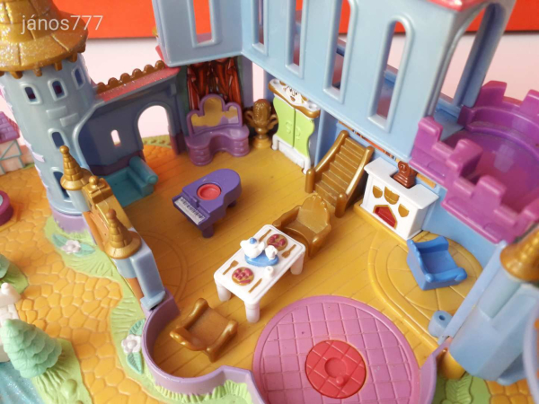 Bluebird 1997 Polly Pocket Disney Beauty and the Beast Szépség és a Szörnyeteg kastéy ház !!
