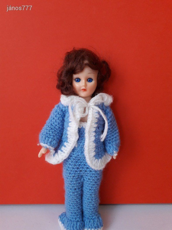 Baba vintage retro kabala figura 20 cm-es pislogó lány játékbaba EXTRA