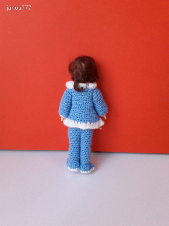 Baba vintage retro kabala figura 20 cm-es pislogó lány játékbaba EXTRA