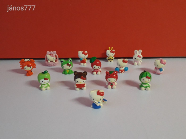 Eredeti Hello Kitty cica mese mini kabala figura csomag !! 14 db-os gyűjtemény ! EXTRA