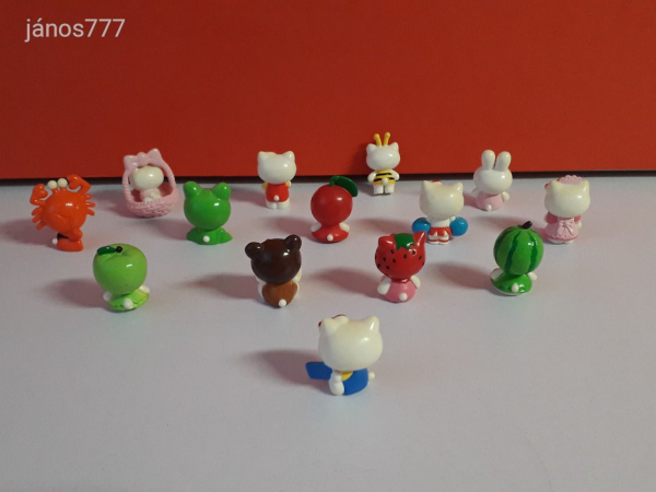 Eredeti Hello Kitty cica mese mini kabala figura csomag !! 14 db-os gyűjtemény ! EXTRA