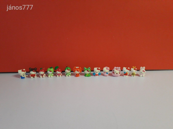 Eredeti Hello Kitty cica mese mini kabala figura csomag !! 14 db-os gyűjtemény ! EXTRA
