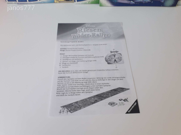 Eredeti Ravensburger Disney Riesen Bilder-Rallye Óriás Képrally társasjáték !!