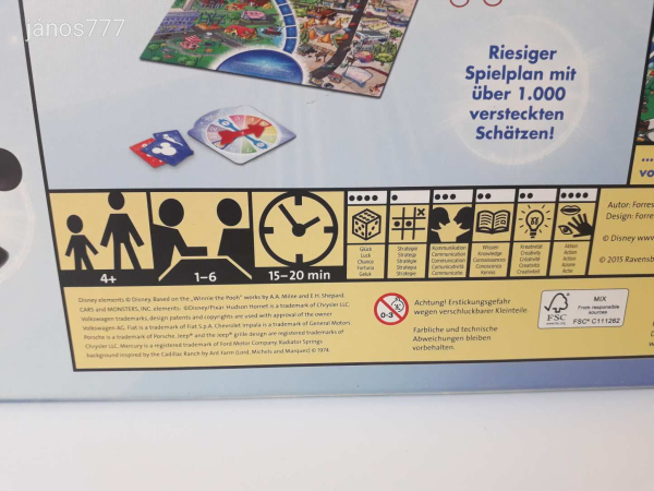 Eredeti Ravensburger Disney Riesen Bilder-Rallye Óriás Képrally társasjáték !!