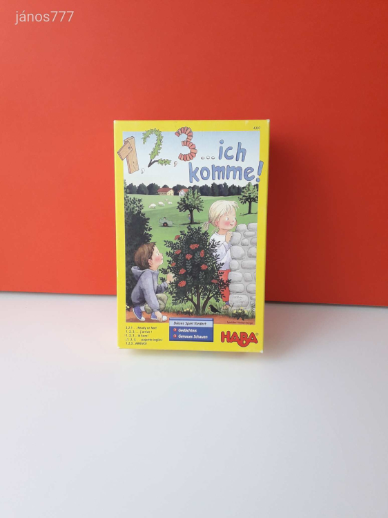 Eredeti HABA 1, 2, 3... ich komme!  1, 2, 3... jövök! társasjáték !! HABA 4307