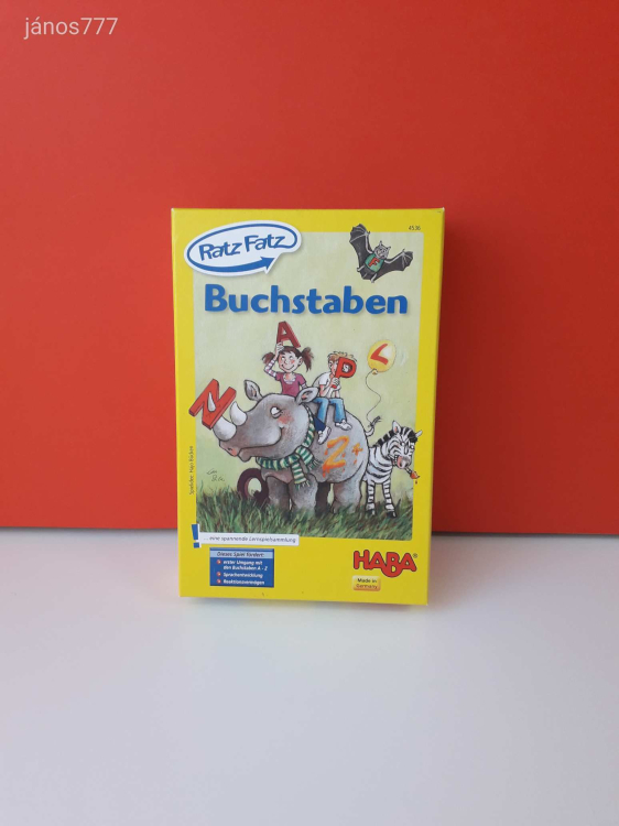 Eredeti HABA Ratz Fatz Buchstaben Betűk társasjáték !! HABA 4536
