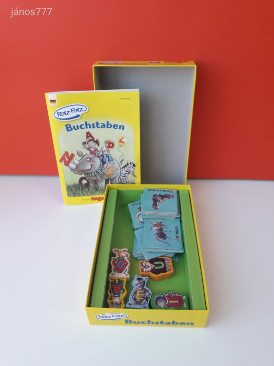 Eredeti HABA Ratz Fatz Buchstaben Betűk társasjáték !! HABA 4536