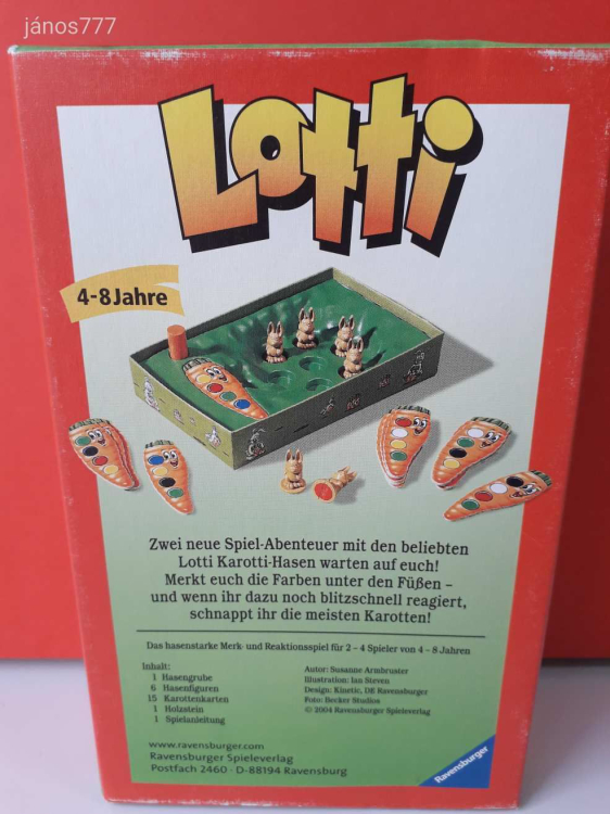 Eredeti Ravensburger Lotti Karotti társasjáték !! 2004-es kiadás !!