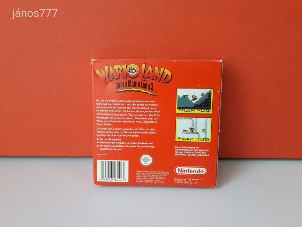 Eredeti Nintendo Game Boy Wario Land Super Mario Land 3 konzol játék !! GameBoy