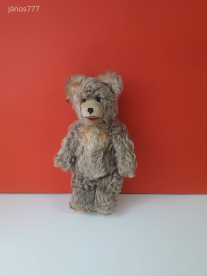 Eredeti FECHTER antik mackó medve régi öreg maci ! 40 cm-es Szalma töltetű moher maci !!! EXTRA