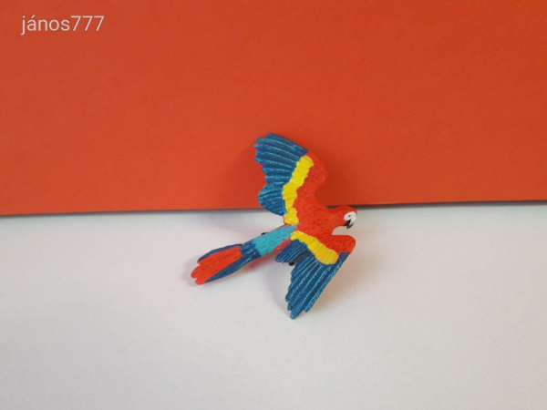 Eredeti Schleich Ara papagáj madár állatfigura !! 9x8,5cm ! 2014-es kiadás ! Schleich 14737