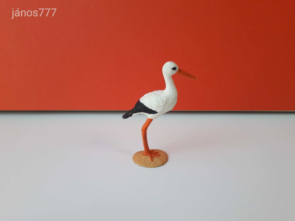 Eredeti Schleich gólya madár állatfigura !! 9cm ! 2021-es kiadás ! Schleich 13936