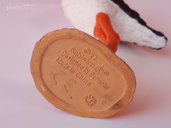 Eredeti Schleich gólya madár állatfigura !! 9cm ! 2021-es kiadás ! Schleich 13936