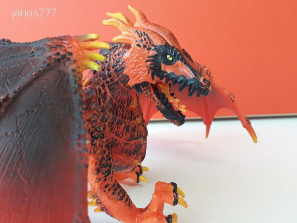 Eredeti Schleich Eldrador Lávasárkány fantasy figura !! 19x23cm ! 2017-es kiadás ! Schleich 70138