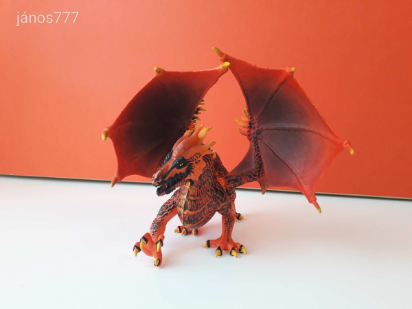 Eredeti Schleich Eldrador Lávasárkány fantasy figura !! 19x23cm ! 2017-es kiadás ! Schleich 70138