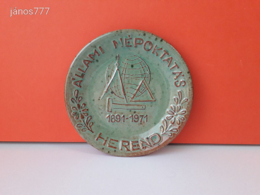 Eredeti Városlődi kerámia tál Városlőd tányér - Állami Népoktatás Herend felirattal vintage retro !!