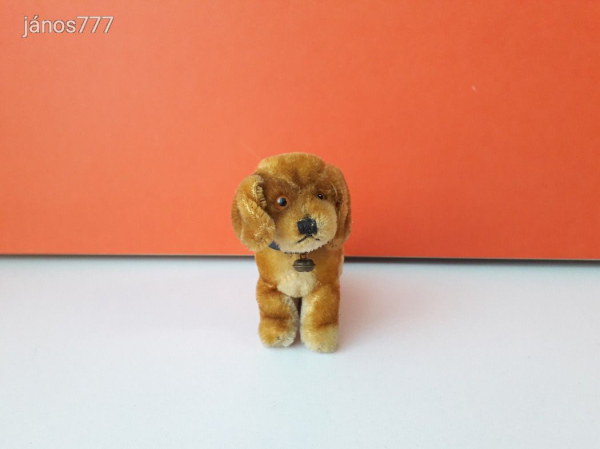 STEIFF kutya TACSKÓ 13 cm-es antik STEIFF Dachshund Dog kabala figura !! EXTRA !!
