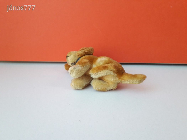 STEIFF kutya TACSKÓ 13 cm-es antik STEIFF Dachshund Dog kabala figura !! EXTRA !!