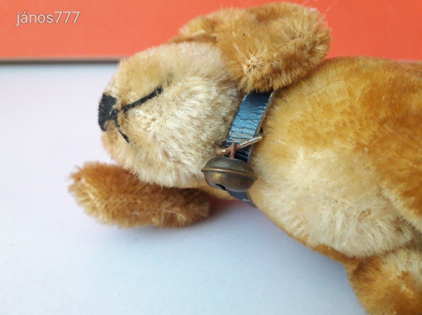 STEIFF kutya TACSKÓ 13 cm-es antik STEIFF Dachshund Dog kabala figura !! EXTRA !!
