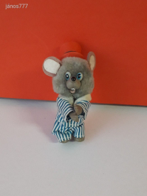 Csíptetős kezű EGÉR retro kabala figura ! 10 cm-es trafikáru játék ! EXTRA