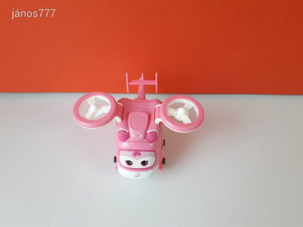 Eredeti Super Wings A Szárnyalók transformers átalakuló repülő Dizzy helikopter ! 14cm