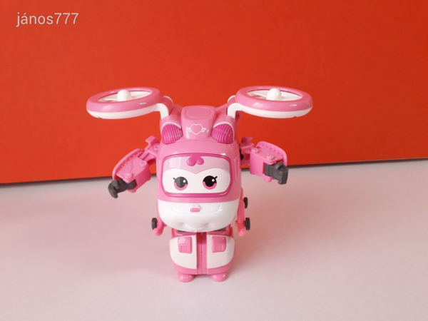 Eredeti Super Wings A Szárnyalók transformers átalakuló repülő Dizzy helikopter ! 14cm