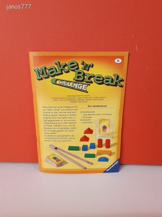 Eredeti Ravensburger Make 'n' Break Challenge, A kihívás társasjáték !!