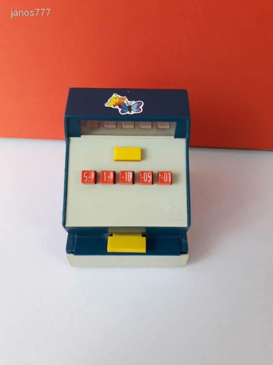 990 Forintos vásár !! Eredeti Geobra Registrierkasse pénztárgép !! 70-es évekből !! Vintage retro
